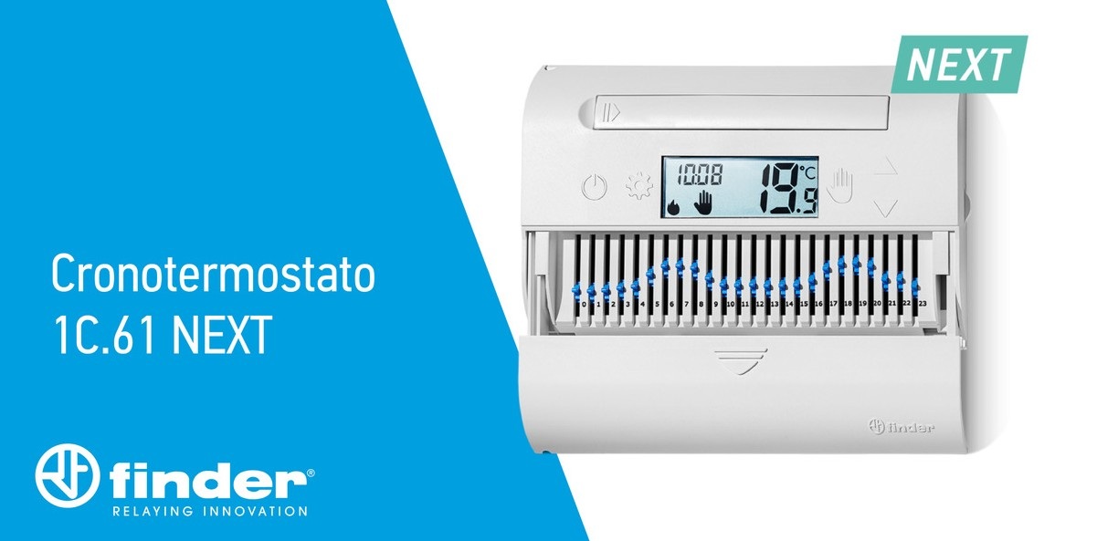 El cronotermostato 1C.61 de Finder evoluciona y se convierte en 1C.61 Next