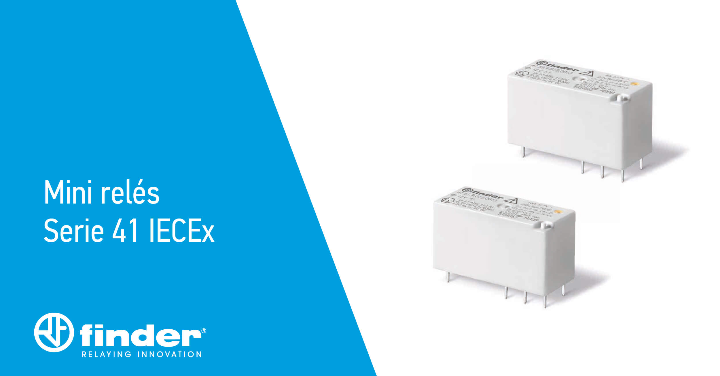 Finder amplía su gama para atmósferas explosivas con los mini relés Serie 41 IECEx