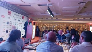 Un momento de la intervención del presidente, Alfredo Martínez Sabadell