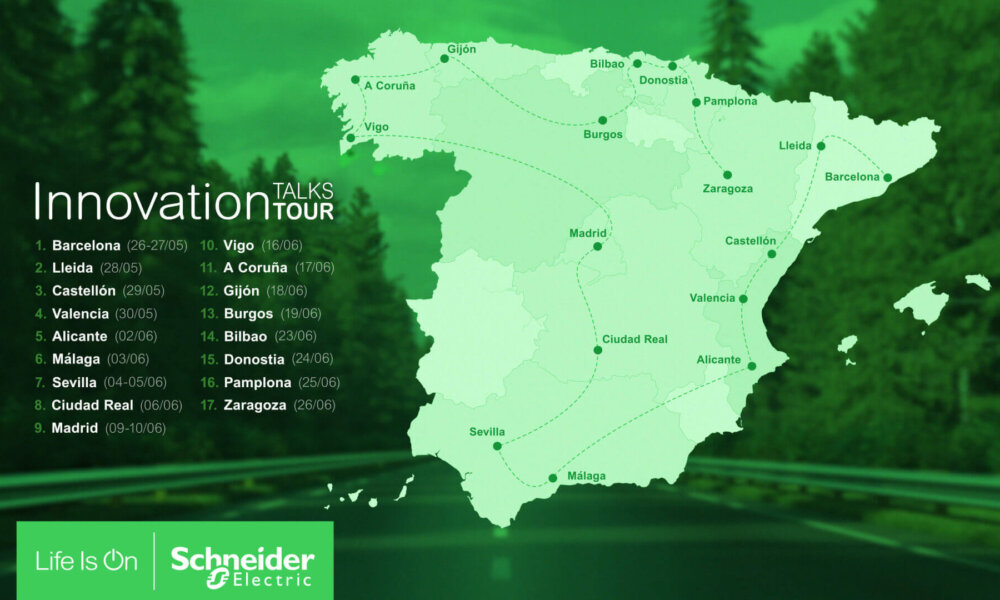 Innovation Talks Tour 2025, un showroom sobre innovación y sostenibilidad de Schneider Electric que recorrerá España