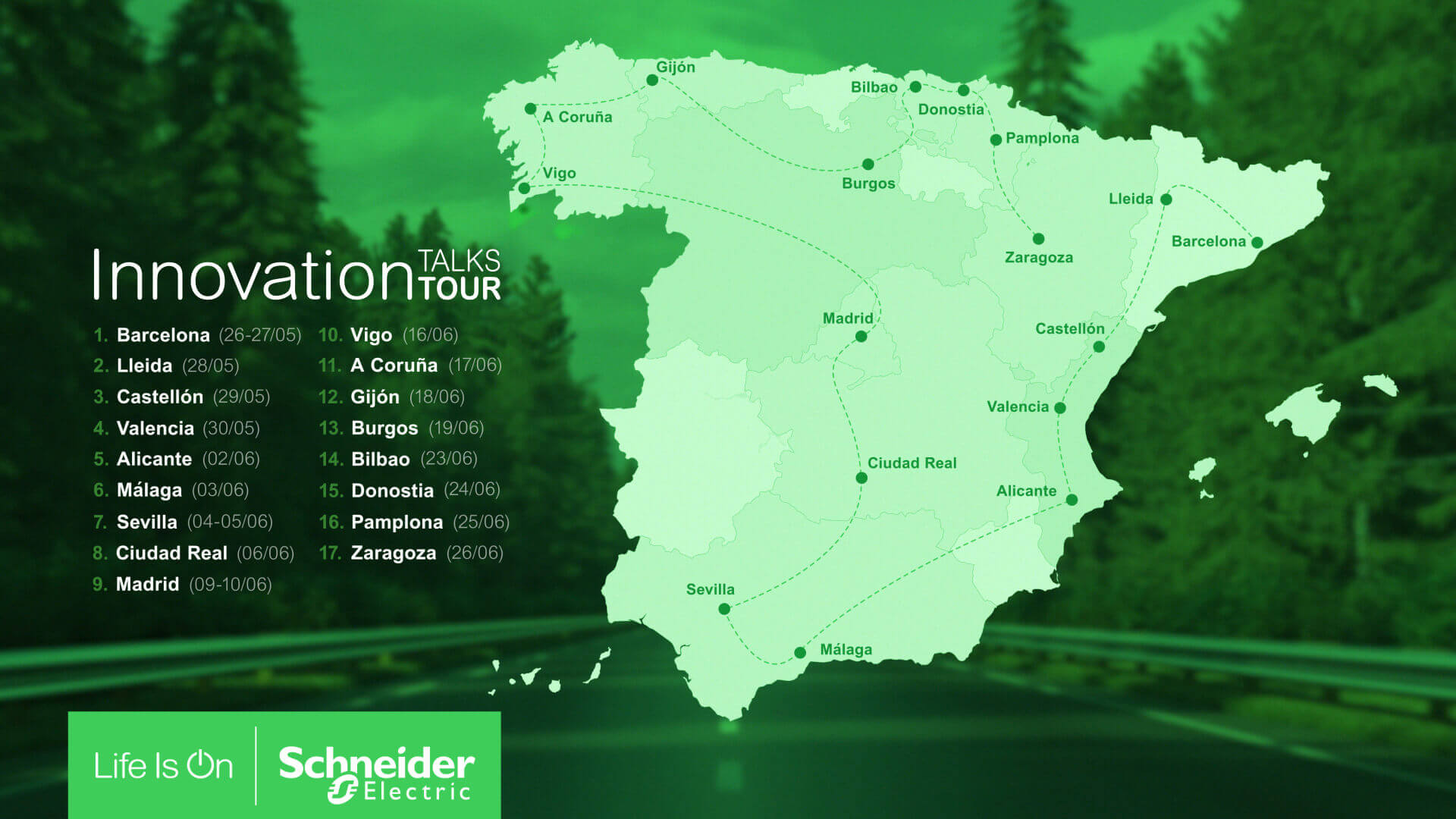 Innovation Talks Tour 2025, un showroom sobre innovación y sostenibilidad de Schneider Electric que recorrerá España