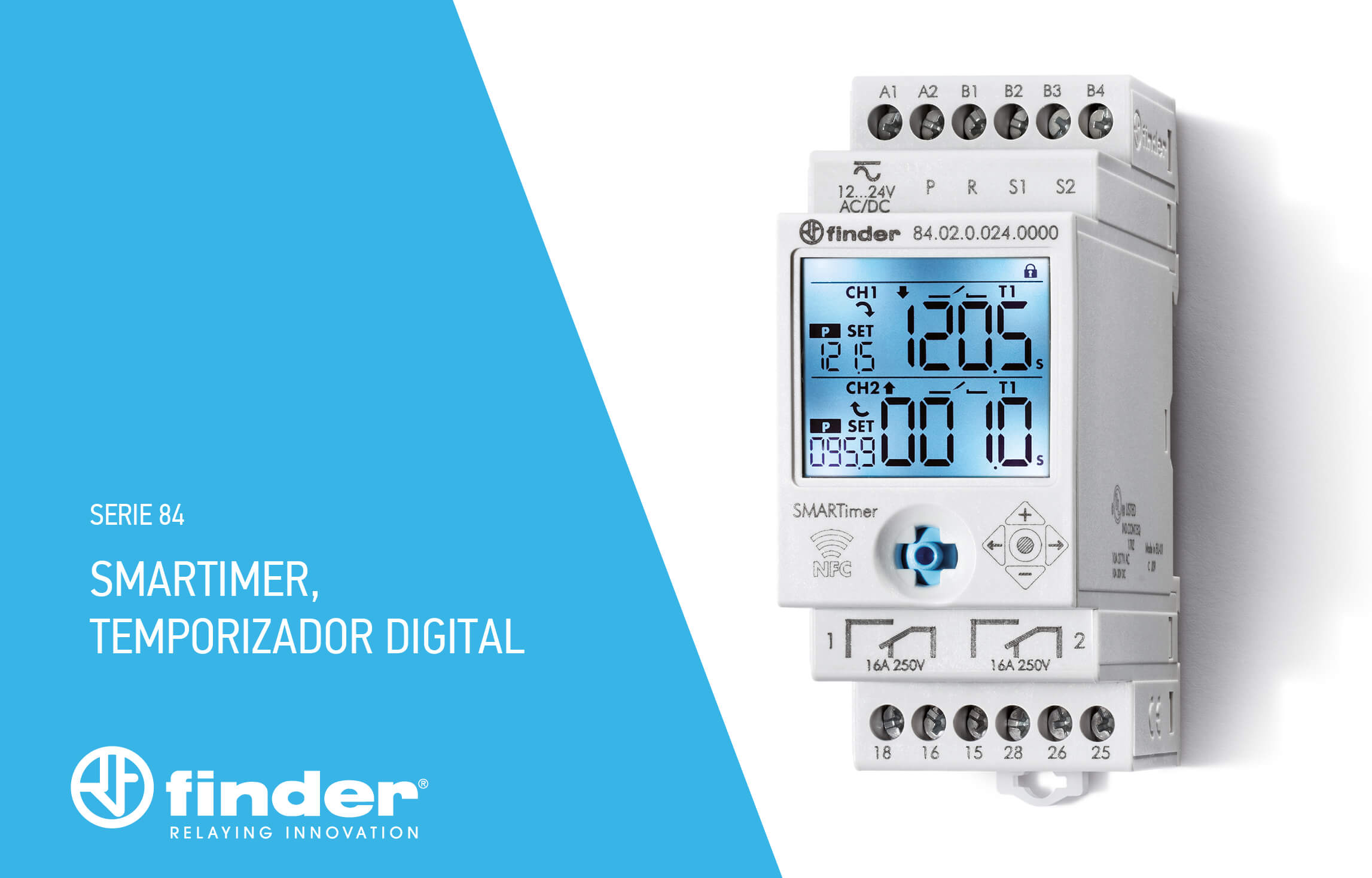 Finder presenta su temporizador multifunción más preciso, el SMARTimer Serie 84