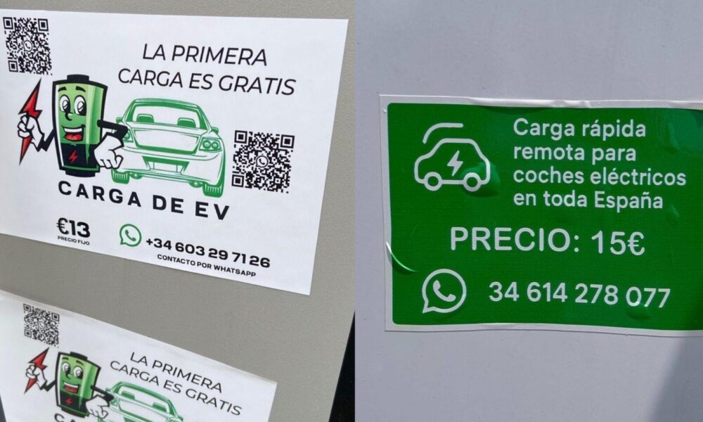 Aedive alerta sobre el fraude de pegatinas falsas en los puntos de recarga