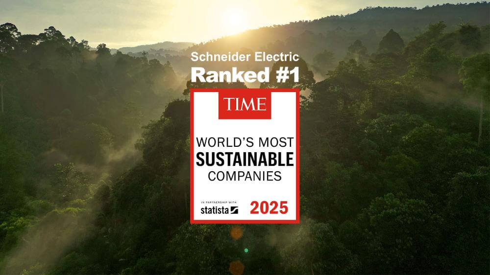 Schneider Electric reconocida de nuevo como la empresa más sostenible del mundo por TIME y Statista