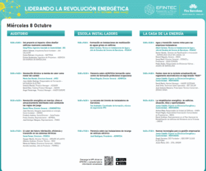 Programa de jornadas de Efintec. 8 de octubre