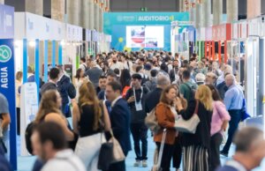 Una imagen de los pasillos del certamen