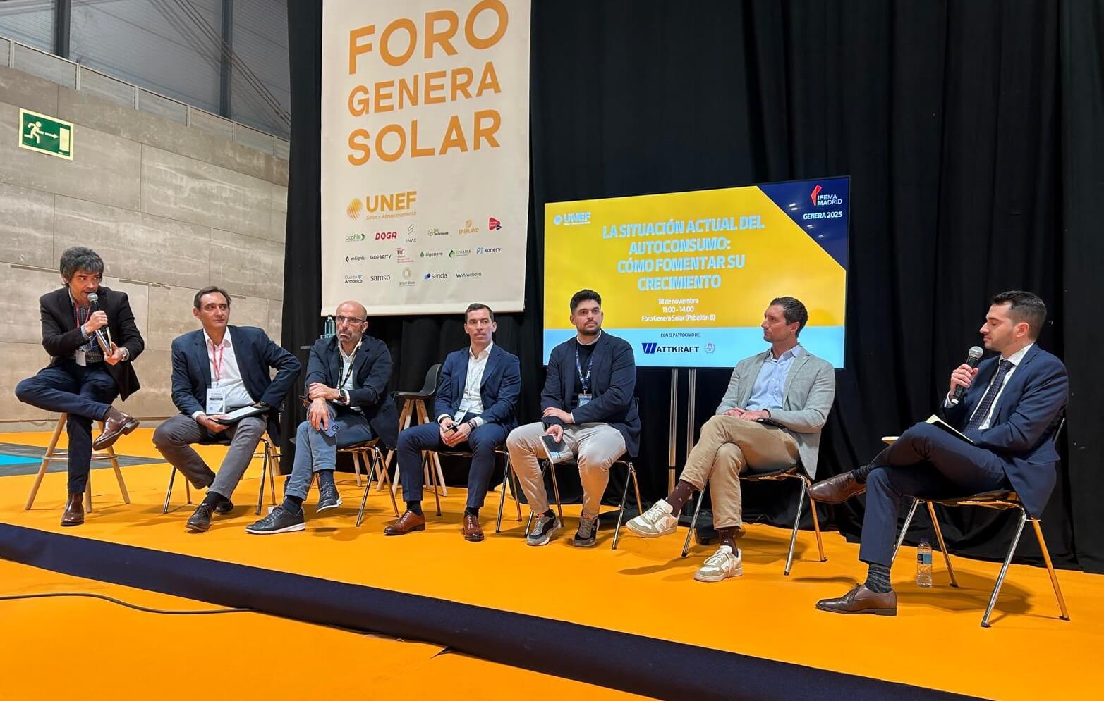 Las claves para impulsar el autoconsumo en una jornada de Unef en Genera