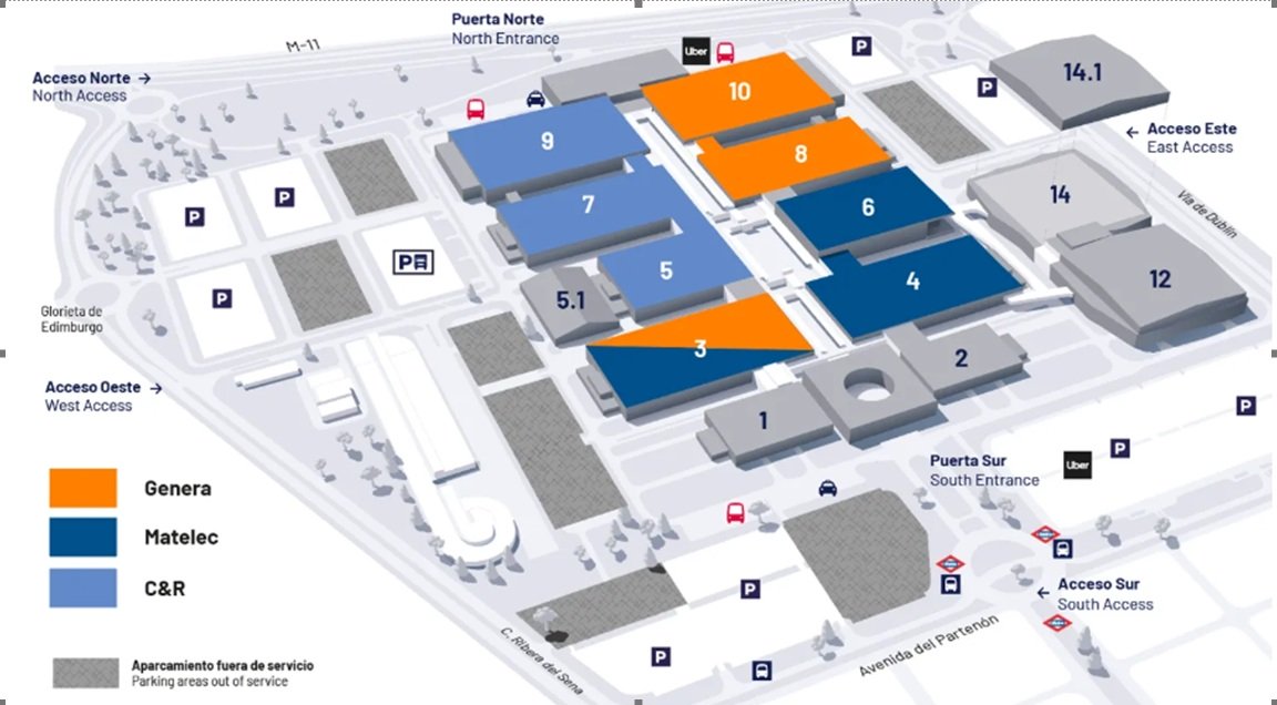 Convocatorias más destacadas de este martes 18 en la primera edición conjunta de Matelec y Genera