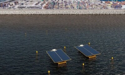 Un proyecto pionero de fotovoltaica flotante en mar abierto, en fase de construcción en Vigo