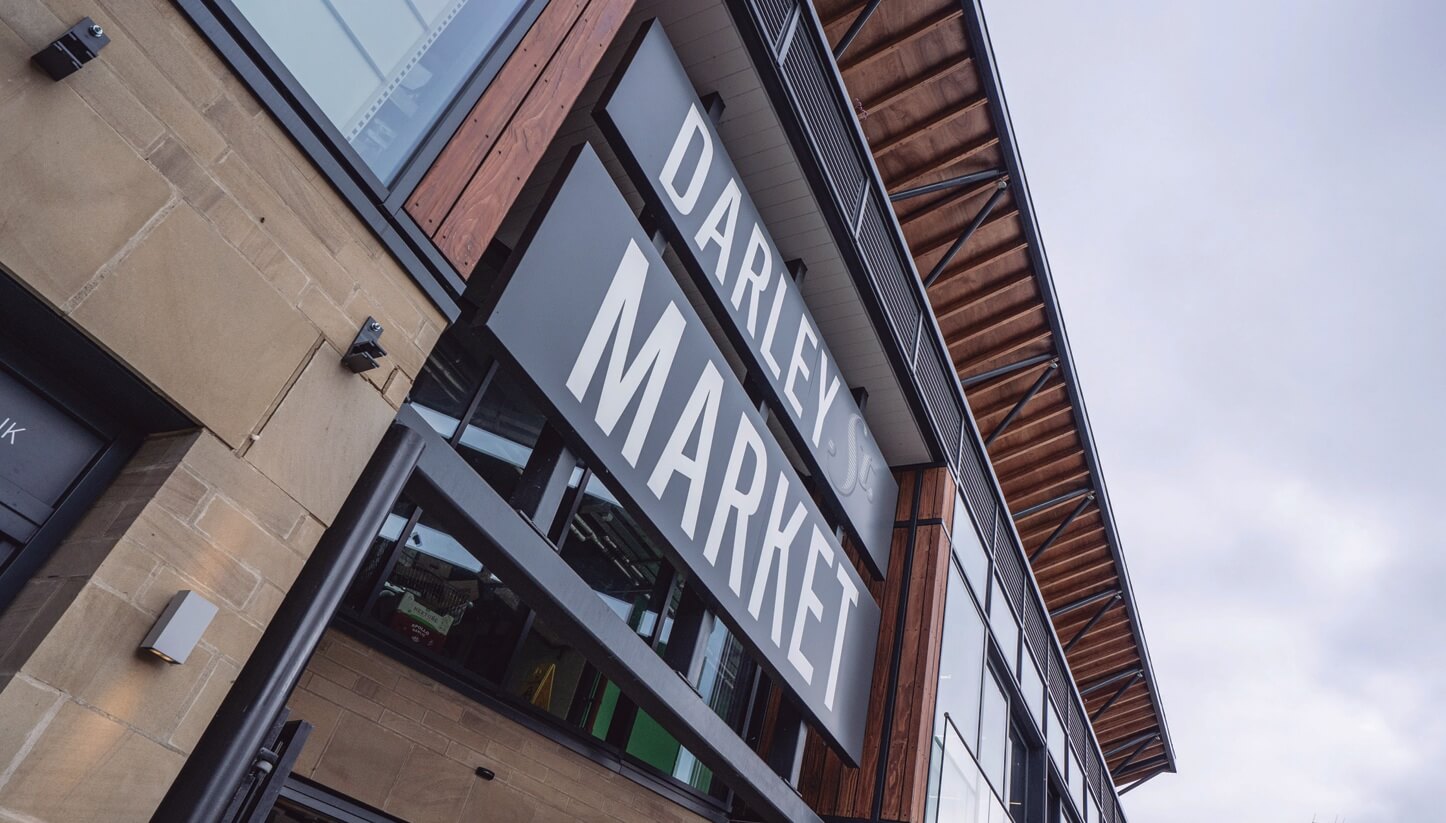 Proyecto de iluminación de Ansell Lighting para el Darley St Market en Bradford