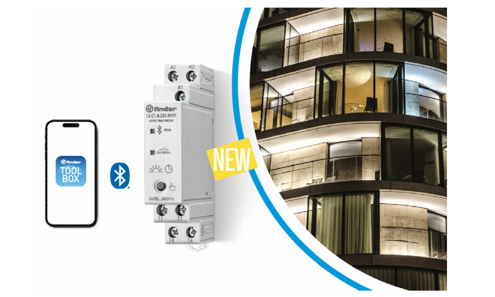 Finder amplía su gama de interruptores horarios con el nuevo Tipo 12.C1